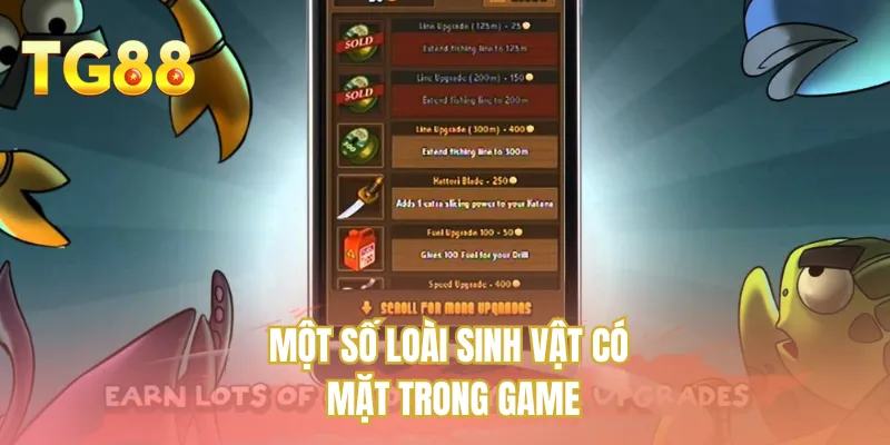 Một số loài sinh vật có mặt trong game